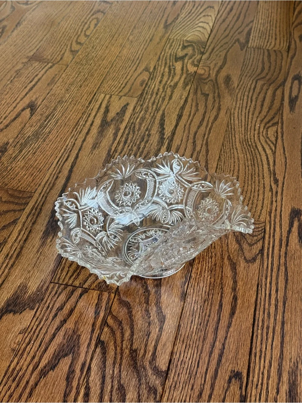 Pressed Glass Decorative Bowl - Clear